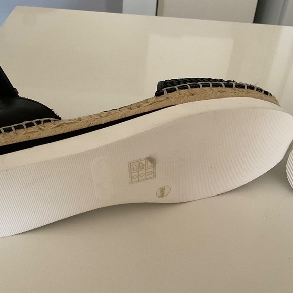 Black leather ankle strap espadrilles - Picture 10 of 10